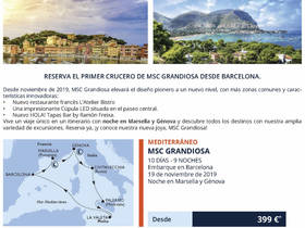 CRUCERO INAUGURAL MSC GRANDIOSA DESDE BARCELONA